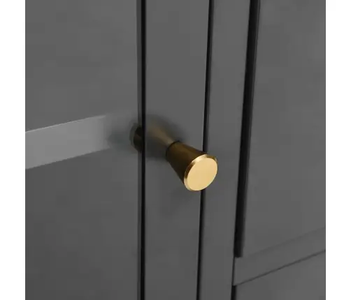 Šoninė Spintelė, Antracito, 75X35X70cm Plienas Ir Stiklas