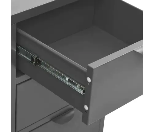 Šoninė Spintelė, Antracito, 75X35X70cm Plienas Ir Stiklas