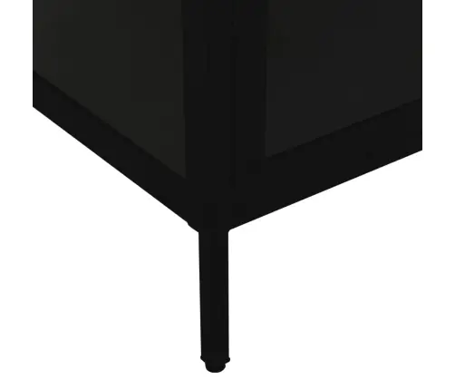 Vitrininė Spintelė, Juoda, 90X40X180cm Plienas Ir Stiklas