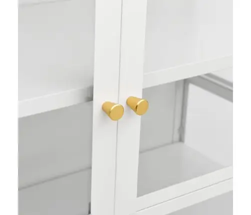 Vitrininė Spintelė, Balta, 90X40X180cm Plienas Ir Stiklas