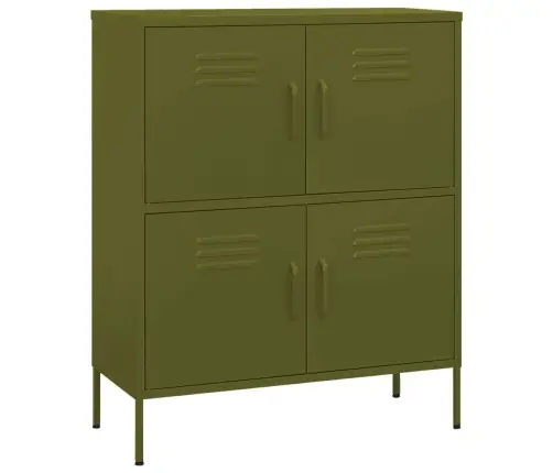 Skapītis, 80X35X101,5 Cm, Tērauds, Olīvu Zaļš Vidaxl