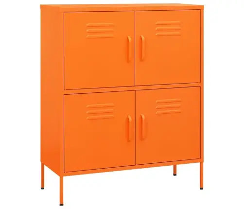 Skapītis, 80X35X101,5 Cm, Tērauds, Oranžs Vidaxl