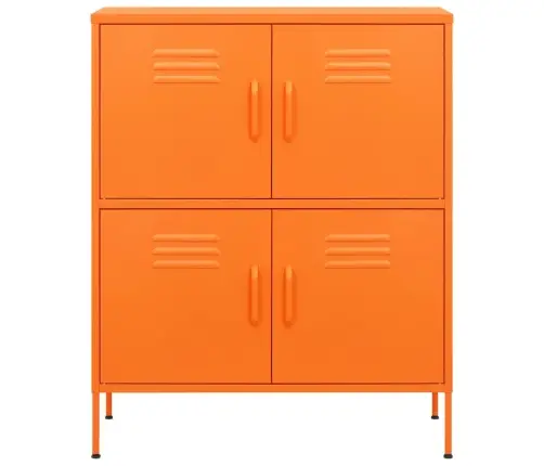 Skapītis, 80X35X101,5 Cm, Tērauds, Oranžs Vidaxl