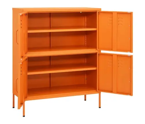 Skapītis, 80X35X101,5 Cm, Tērauds, Oranžs Vidaxl