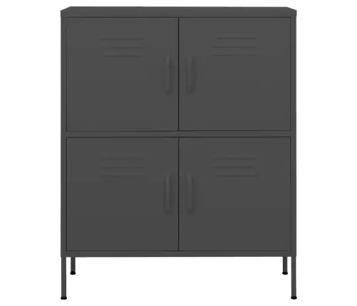 Skapītis, 80X35X101,5 Cm, Tērauds, Antracītpelēks Vidaxl