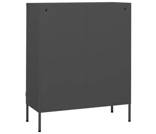 Skapītis, 80X35X101,5 Cm, Tērauds, Antracītpelēks Vidaxl