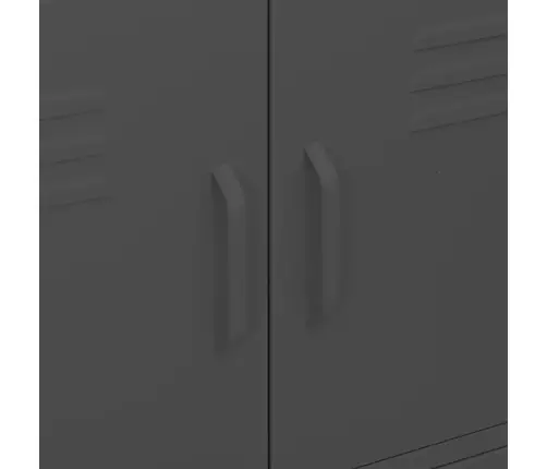 Skapītis, 80X35X101,5 Cm, Tērauds, Antracītpelēks Vidaxl