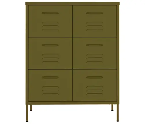 Kummut, Oliivroheline, 80 X 35 X 101,5 cm Teras