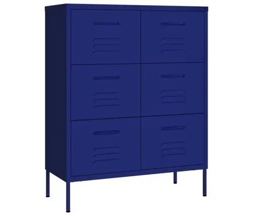 Spintelė Su Stalčiais, Tamsiai Mėlyna, 80X35X101,5cm Plienas