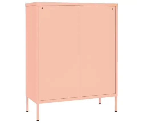 Spintelė Su Stalčiais, Rožinės Spalvos, 80X35X101,5cm Plienas