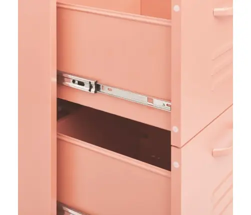 Spintelė Su Stalčiais, Rožinės Spalvos, 80X35X101,5cm Plienas