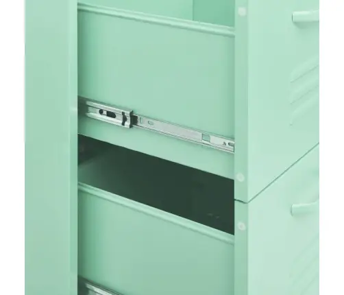 Atvilktņu Skapītis, 80X35X101,5 Cm, Tērauds, Piparmētru Zaļš Vidaxl