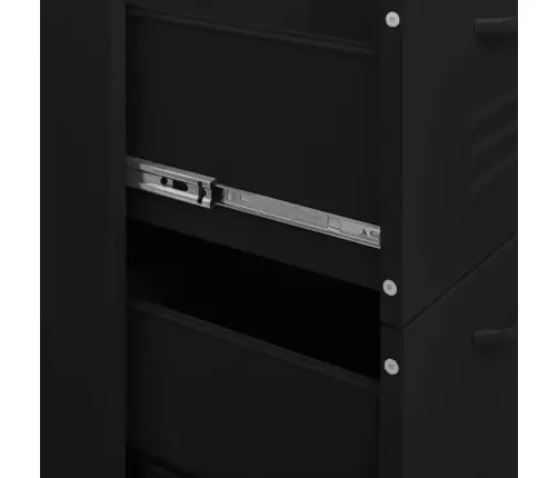 Atvilktņu Skapītis, 80X35X101,5 Cm, Tērauds, Melns Vidaxl
