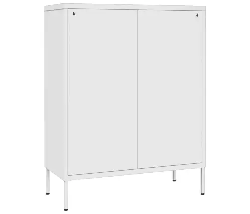 Atvilktņu Skapītis, 80X35X101,5 Cm, Tērauds, Balts Vidaxl