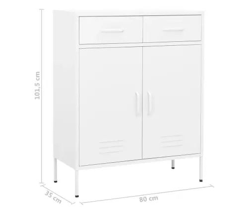 Hoiukapp, Valge, 80 X 35 X 101,5 cm Teras