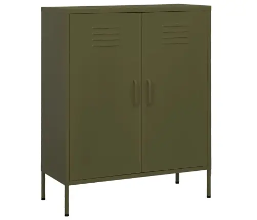 Skapītis, 80X35X101,5 Cm, Tērauds, Olīvu Zaļš Vidaxl