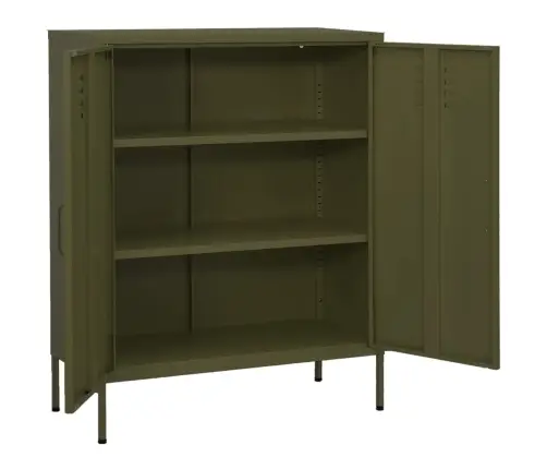 Skapītis, 80X35X101,5 Cm, Tērauds, Olīvu Zaļš Vidaxl