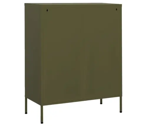 Skapītis, 80X35X101,5 Cm, Tērauds, Olīvu Zaļš Vidaxl