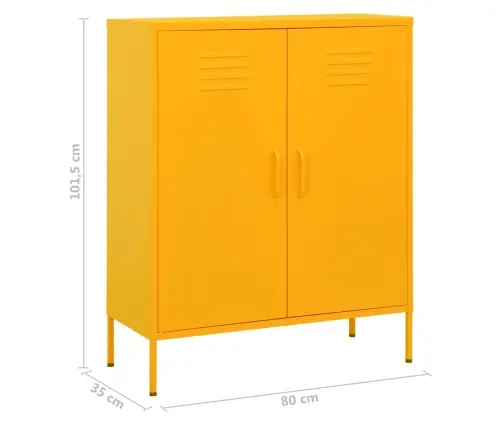 Hoiukapp, Sinepikollane, 80 X 35 X 101,5 cm Teras