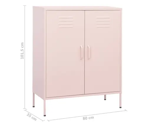 Sandėliavimo Spintelė, Rožinės Spalvos, 80X35X101,5cm Plienas