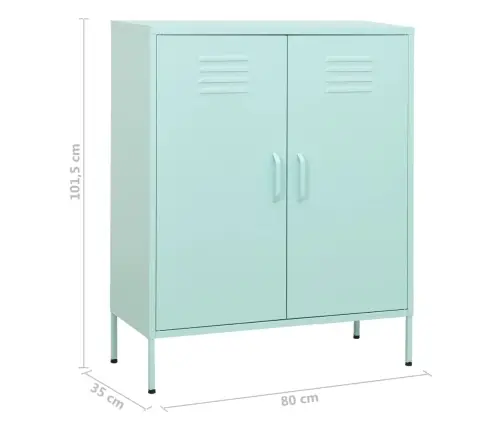 Skapītis, 80X35X101,5 Cm, Tērauds, Piparmētru Zaļš Vidaxl