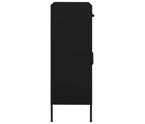 Skapītis, 80X35X101,5 Cm, Tērauds, Melns Vidaxl