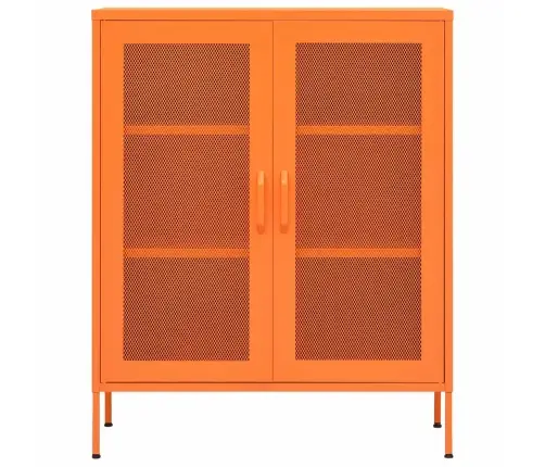 Skapītis, 80X35X101,5 Cm, Tērauds, Oranžs Vidaxl