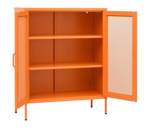 Skapītis, 80X35X101,5 Cm, Tērauds, Oranžs Vidaxl