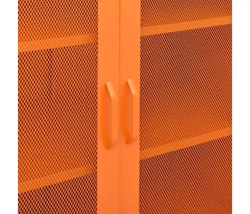 Skapītis, 80X35X101,5 Cm, Tērauds, Oranžs Vidaxl