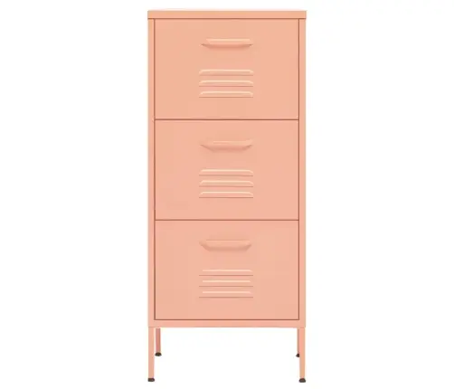 Skapītis, 42,5X35X101,5 Cm, Tērauds, Rozā Vidaxl