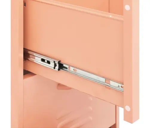 Skapītis, 42,5X35X101,5 Cm, Tērauds, Rozā Vidaxl