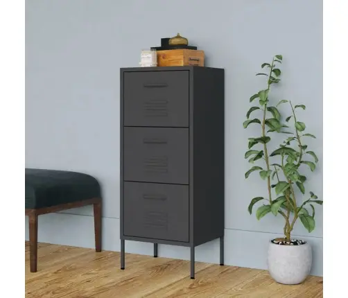 Skapītis, 42,5X35X101,5 Cm, Tērauds, Antracītpelēks Vidaxl