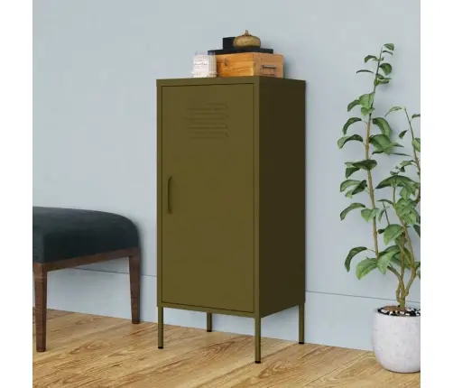 Skapītis, 42,5X35X101,5 Cm, Tērauds, Olīvu Zaļš Vidaxl