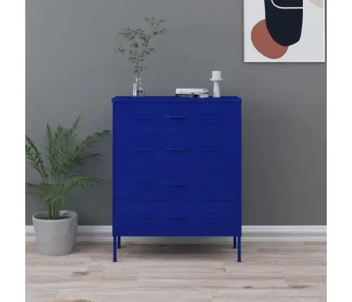 Kummut, Tumesinine, 80 X 35 X 101,5 cm Teras