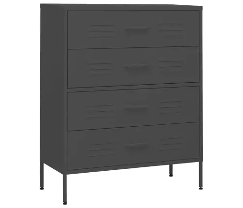 Skapītis Ar Atvilktnēm, 80X35X101,5 Cm, Tērauds, Antracītpelēks Vidaxl