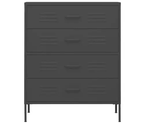 Skapītis Ar Atvilktnēm, 80X35X101,5 Cm, Tērauds, Antracītpelēks Vidaxl