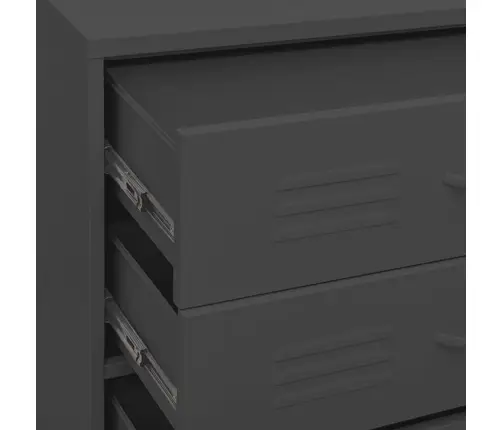 Skapītis Ar Atvilktnēm, 80X35X101,5 Cm, Tērauds, Antracītpelēks Vidaxl
