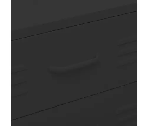 Skapītis Ar Atvilktnēm, 80X35X101,5 Cm, Tērauds, Melns Vidaxl