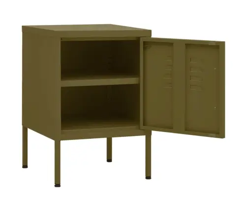 Naktinis Staliukas, Alyvuogių Žalias, 35X35X51cm Plienas