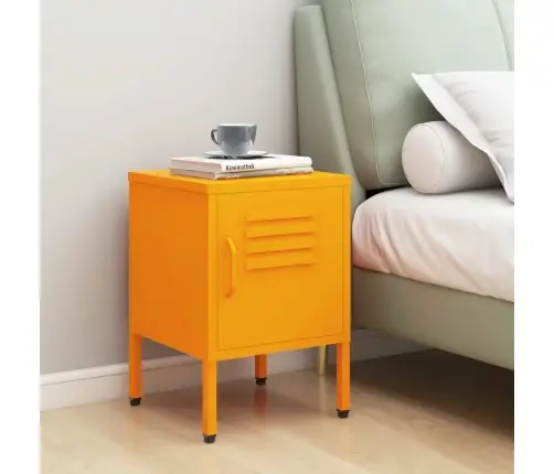 Naktinis Staliukas, Garstyčių Geltona, 35X35X51cm Plienas