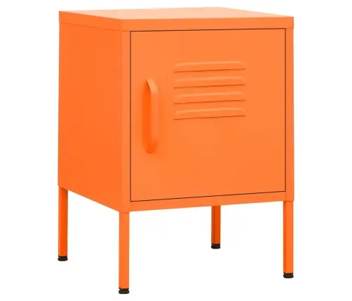 Naktsskapītis, 35X35X51 Cm, Tērauds, Oranžs Vidaxl