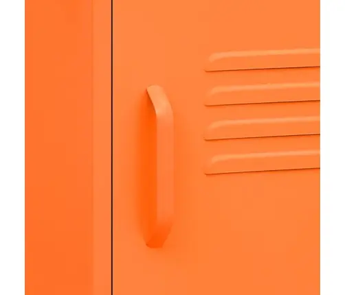 Naktsskapītis, 35X35X51 Cm, Tērauds, Oranžs Vidaxl