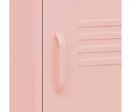 Naktsskapītis, 35X35X51 Cm, Tērauds, Rozā Vidaxl