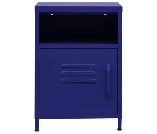 Naktsskapītis, 35X35X51 Cm, Tērauds, Tumši Zils Vidaxl