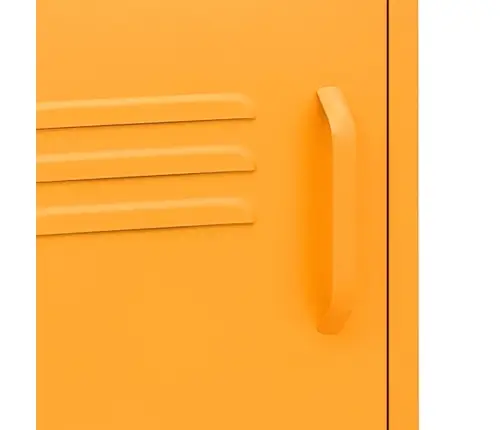 Naktsskapītis, 35X35X51 Cm, Tērauds, Dzeltens Vidaxl