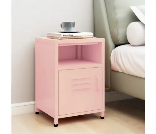 Naktinis Staliukas, Rožinė, 35X35X51cm Plienas