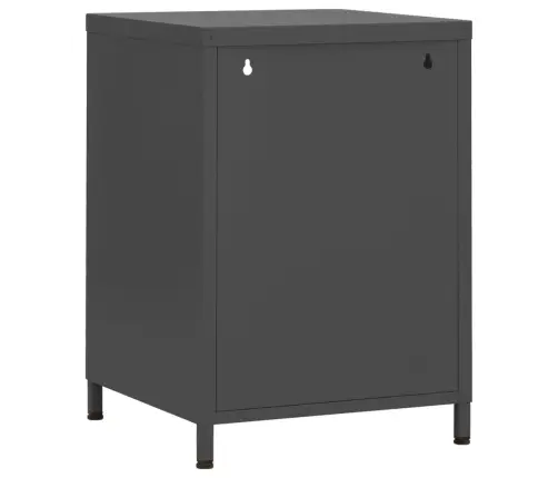 Naktsskapītis, 35X35X51 Cm, Tērauds, Antracītpelēks Vidaxl