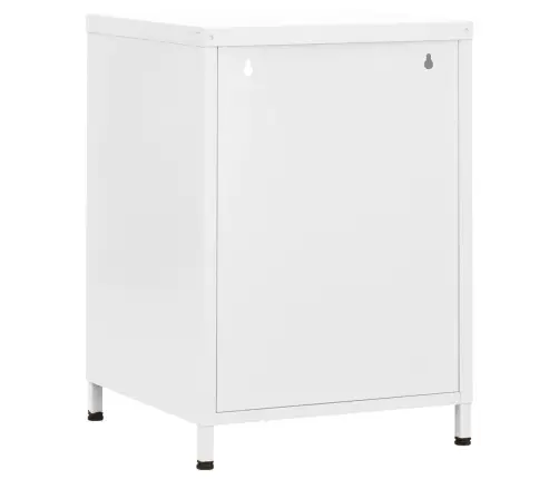 Naktsskapītis, 35X35X51 Cm, Tērauds, Balts Vidaxl Naktsskapītis, 35X35X51 Cm, Tērauds, Balts Vidaxl