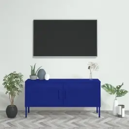 Tv Skapītis, 105X35X50 Cm, Tērauds, Tumši Zils Vidaxl