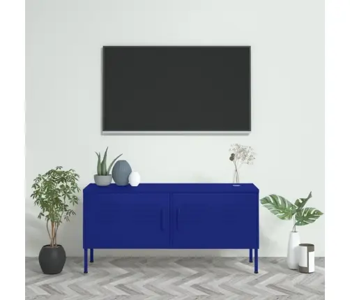Tv Skapītis, 105X35X50 Cm, Tērauds, Tumši Zils Vidaxl